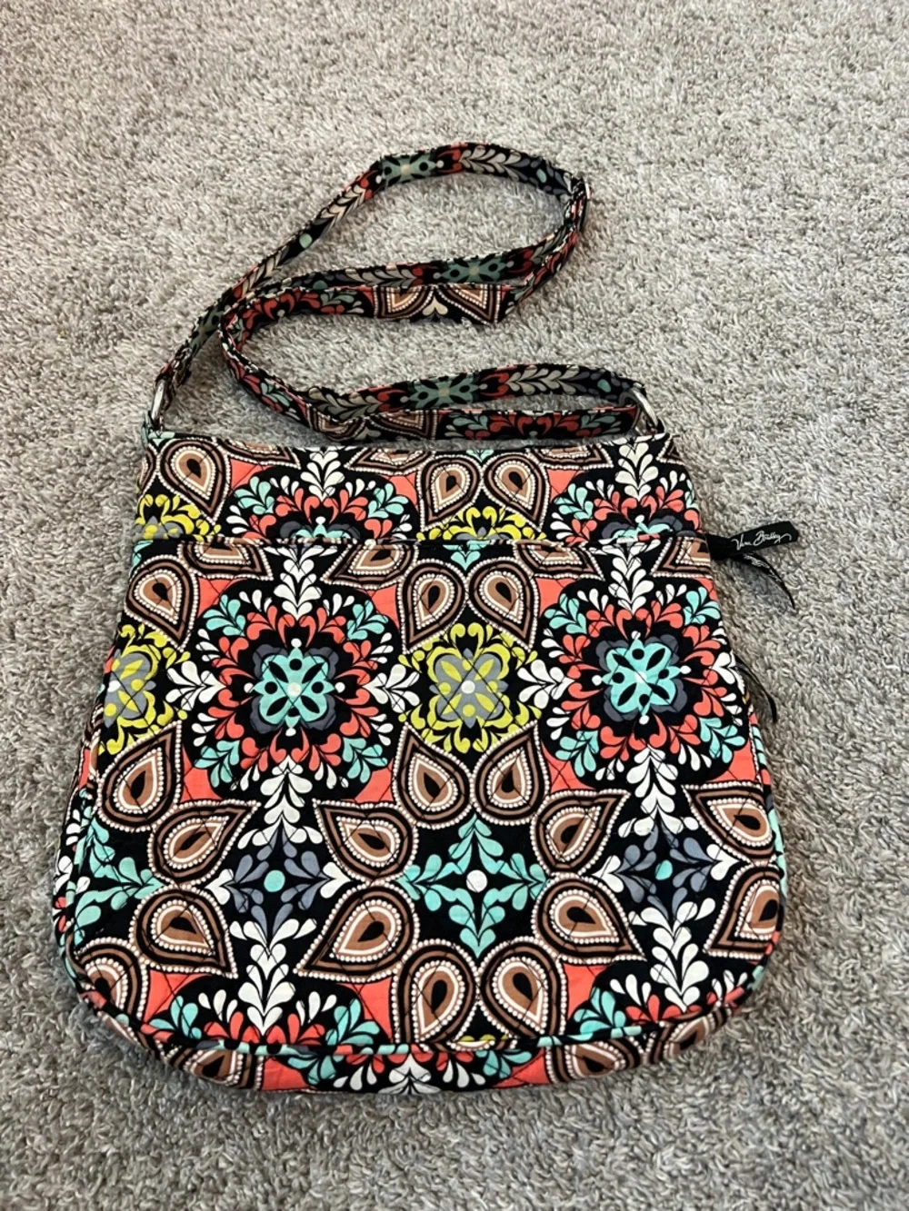 Vera Bradley Sierra Bundle 2 Pc Tote‎ + Crossbody Floral Medallion Travel Bag